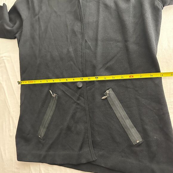 NWT 41 Hawthorn Womens Zipped Pocket Cardigan Sweater Black Rayon Blend Size L - Picture 6 of 12